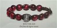 Bracciale Tamashii Ruota della Preghiera in Argento Occhio di tigre BHS1100-329